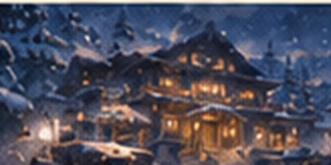 雪山の温泉宿外観